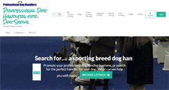 Desktop Screenshot of professionaldoghandlers.com