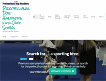 Tablet Screenshot of professionaldoghandlers.com